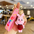 Novo anime disney chaveiro dos desenhos animados mickey mouse minnie lilo & ponto bonito boneca chaveiro ornamento pingente crianças brinquedos presentes