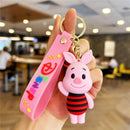 Novo anime disney chaveiro dos desenhos animados mickey mouse minnie lilo & ponto bonito boneca chaveiro ornamento pingente crianças brinquedos presentes