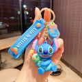 Novo anime disney chaveiro dos desenhos animados mickey mouse minnie lilo & ponto bonito boneca chaveiro ornamento pingente crianças brinquedos presentes