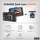 XUSHIDZ-HD Câmera Dash,DVR Veículo Automóvel, Gravador de Vídeo