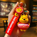 Novo anime disney chaveiro dos desenhos animados mickey mouse minnie lilo & ponto bonito boneca chaveiro ornamento pingente crianças brinquedos presentes