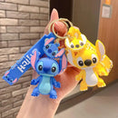 Novo anime disney chaveiro dos desenhos animados mickey mouse minnie lilo & ponto bonito boneca chaveiro ornamento pingente crianças brinquedos presentes