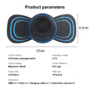 Massageador de pescoço mini massagem elétrica do pescoço ems cervical volta vértebra massagem remendo 8 modos aliviar relaxar ferramentas de fadiga muscular