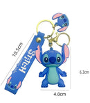 Novo anime disney chaveiro dos desenhos animados mickey mouse minnie lilo & ponto bonito boneca chaveiro ornamento pingente crianças brinquedos presentes