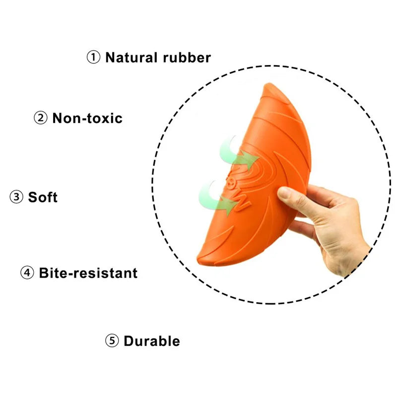 OUZEY-Brinquedos de disco voador resistentes à mordida para cães, Pet multifuncional