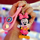 Novo anime disney chaveiro dos desenhos animados mickey mouse minnie lilo & ponto bonito boneca chaveiro ornamento pingente crianças brinquedos presentes