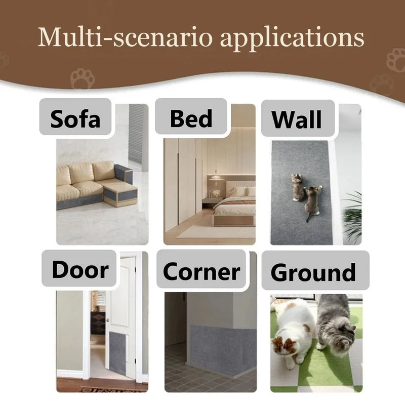 Anti gato scratch esteira aparável auto-adesivo tapete almofada gato pet scratcher móveis