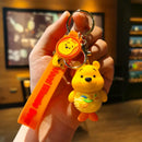 Novo anime disney chaveiro dos desenhos animados mickey mouse minnie lilo & ponto bonito boneca chaveiro ornamento pingente crianças brinquedos presentes