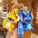 Novo anime disney chaveiro dos desenhos animados mickey mouse minnie lilo & ponto bonito boneca chaveiro ornamento pingente crianças brinquedos presentes