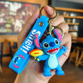 Novo anime disney chaveiro dos desenhos animados mickey mouse minnie lilo & ponto bonito boneca chaveiro ornamento pingente crianças brinquedos presentes