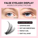 Diy kit de extensão de cílios cílios 200 peças clusters lash bond & seal