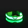 Coleira de nylon led noite segurança piscando brilho no escuro coleira para cães de estimação coleira
