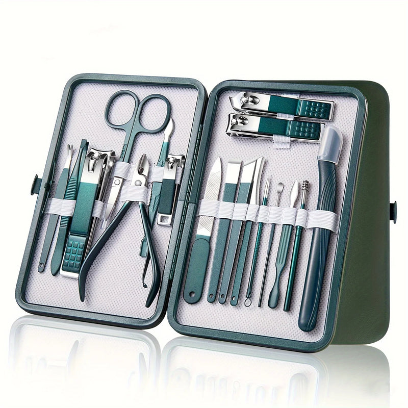 Kit profissional de cuidados com unhas com Conjunto de manicure e pedicure em aço inoxidável