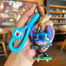 Novo anime disney chaveiro dos desenhos animados mickey mouse minnie lilo & ponto bonito boneca chaveiro ornamento pingente crianças brinquedos presentes