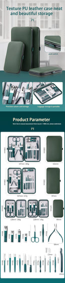 Kit profissional de cuidados com unhas com Conjunto de manicure e pedicure em aço inoxidável