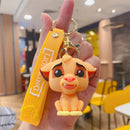 Novo anime disney chaveiro dos desenhos animados mickey mouse minnie lilo & ponto bonito boneca chaveiro ornamento pingente crianças brinquedos presentes