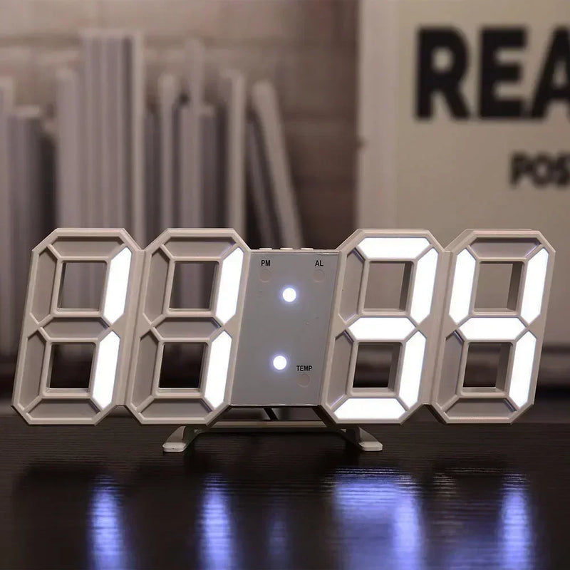 3d led relógio digital decoração de parede brilho modo noturno decoração para o quarto relógio eletrônico ajustável decoração do quarto estética