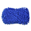 1 pc azul microfibra chenille esponja de lavagem de carro cuidados escova de lavagem almofada
