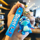 Novo anime disney chaveiro dos desenhos animados mickey mouse minnie lilo & ponto bonito boneca chaveiro ornamento pingente crianças brinquedos presentes