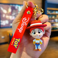 Novo anime disney chaveiro dos desenhos animados mickey mouse minnie lilo & ponto bonito boneca chaveiro ornamento pingente crianças brinquedos presentes