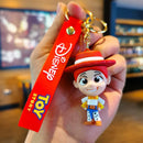 Novo anime disney chaveiro dos desenhos animados mickey mouse minnie lilo & ponto bonito boneca chaveiro ornamento pingente crianças brinquedos presentes
