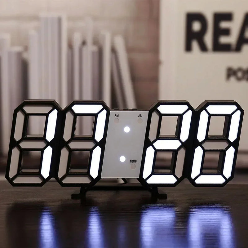 3d led relógio digital decoração de parede brilho modo noturno decoração para o quarto relógio eletrônico ajustável decoração do quarto estética