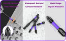 Chave de fenda magnética antiderrapante Bits, Phillips à prova de choque, Impact Bits, Hex Shank, Alloy Steel Bits, Adequado para ferramentas elétricas, 6 pcs, 12 pcs
