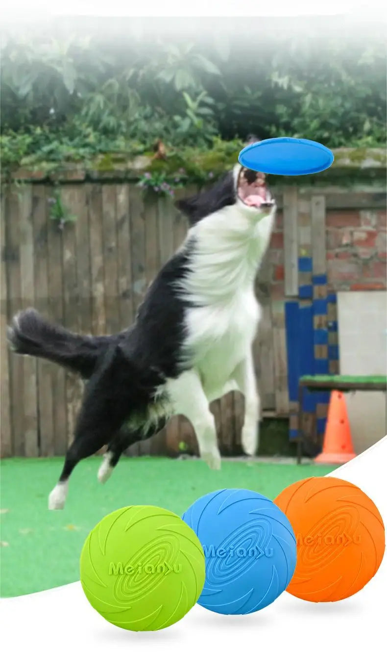 OUZEY-Brinquedos de disco voador resistentes à mordida para cães, Pet multifuncional