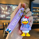 Novo anime disney chaveiro dos desenhos animados mickey mouse minnie lilo & ponto bonito boneca chaveiro ornamento pingente crianças brinquedos presentes