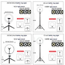 26 33cm luzes de vídeo luz regulável selfie led anel luz usb anel lâmpada iluminação com tripé suporte para fazer youtube ringlight