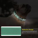 Coleira de cachorro de nylon personalizada, coleira reflexiva para cães, colar personalizado para animais de estimação com alça para cães pequenos, médios e grandes, pitbull
