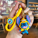 Novo anime disney chaveiro dos desenhos animados mickey mouse minnie lilo & ponto bonito boneca chaveiro ornamento pingente crianças brinquedos presentes