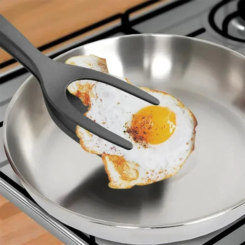 pinças espátula 2 em 1 náilon aperto flip pinças bife espátula pinças