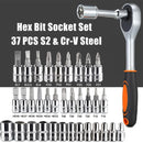 Ratchet Wrench Set com Sockets, Drive Socket Set, 1,4 "Metric Hex Bit, 1,4"