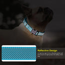 Coleira de cachorro de nylon personalizada, coleira reflexiva para cães, colar personalizado para animais de estimação com alça para cães pequenos, médios e grandes, pitbull