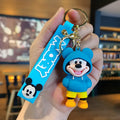 Novo anime disney chaveiro dos desenhos animados mickey mouse minnie lilo & ponto bonito boneca chaveiro ornamento pingente crianças brinquedos presentes