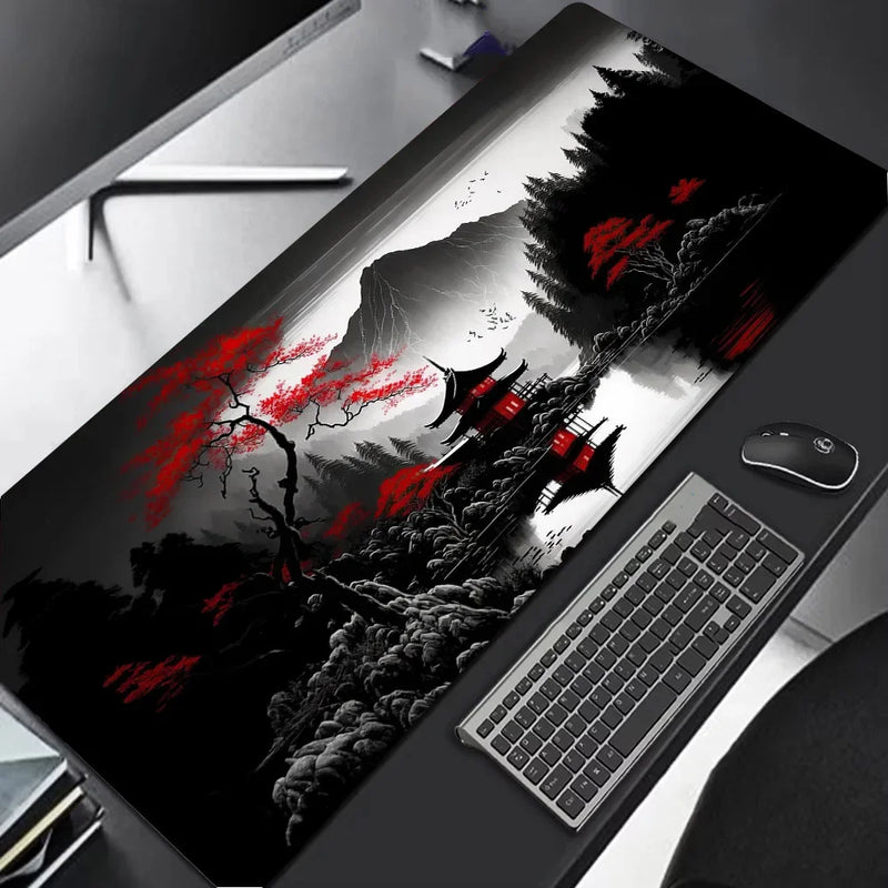 Sakura cenário mouse pad grande
