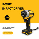 Dewalt-DCF860 Ferramentas elétricas broca de impacto, 20V, Impact Driver, recarregável, 205nm