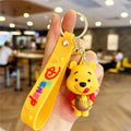 Novo anime disney chaveiro dos desenhos animados mickey mouse minnie lilo & ponto bonito boneca chaveiro ornamento pingente crianças brinquedos presentes