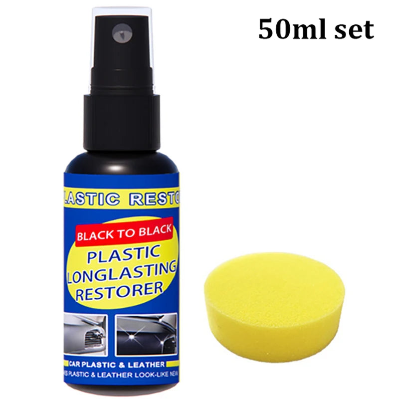 Restaurador de plástico para carro, produtos de limpeza de carro com brilho preto