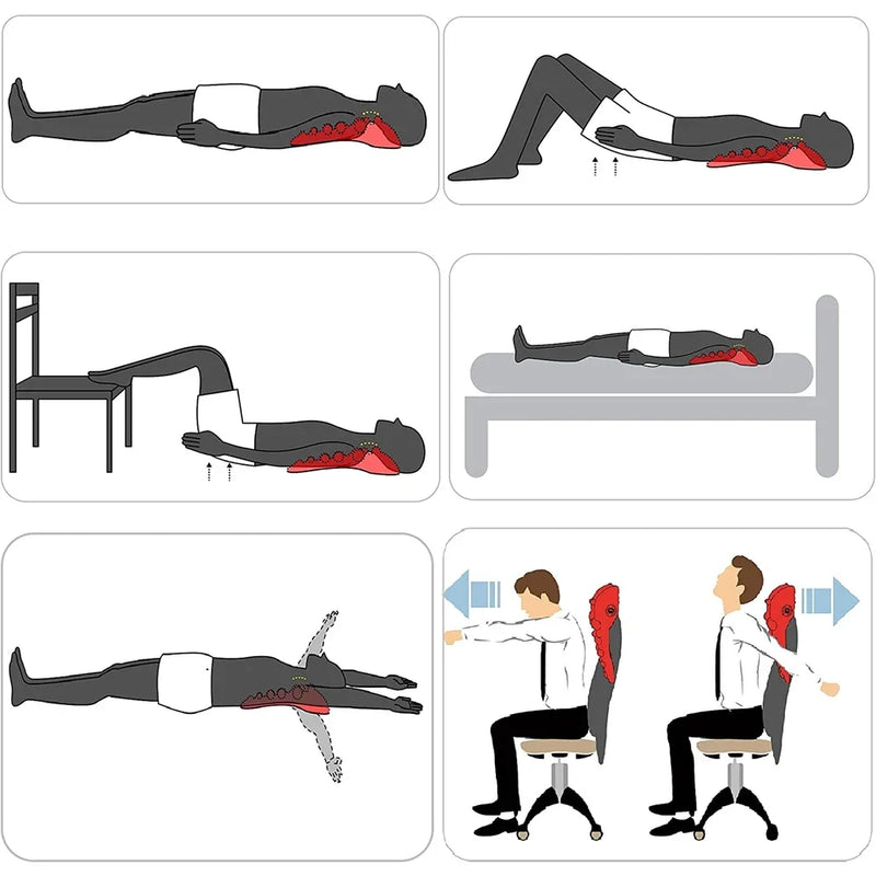 Relaxador de pescoço e ombro com ponto de massagem na parte superior das costas, dispositivo de tração cervical maca de pescoço para alívio da dor e coluna TMJ