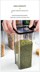 Frascos de plástico selados para cozinha, organizador de armazenamento de grãos, tanque grande, caixa à prova de umidade, frascos de tempero doméstico