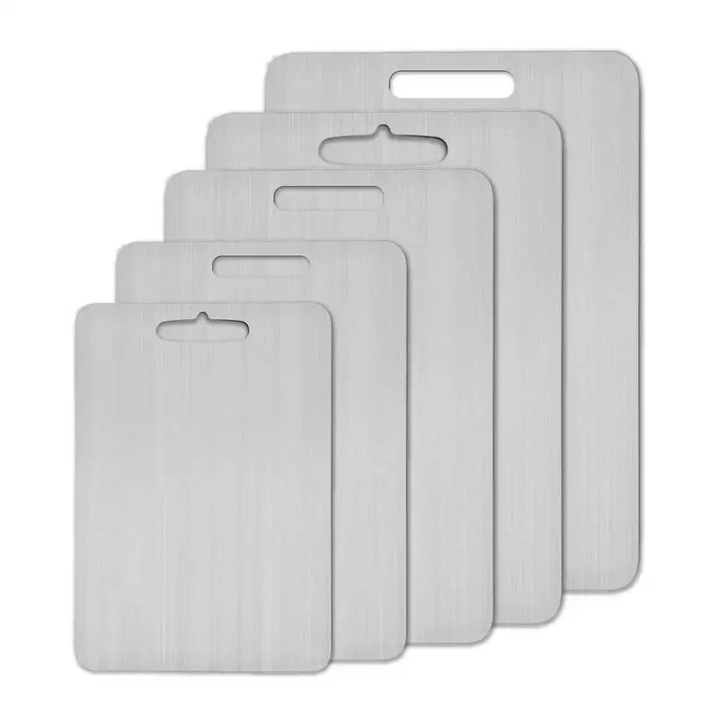 Tábuas De Corte De Titânio Para Cozinha Tábua De Aço Inoxidável 304 Espessada E De Dupla Face