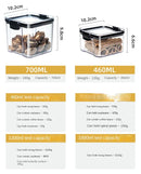 Frascos de plástico selados para cozinha, organizador de armazenamento de grãos, tanque grande, caixa à prova de umidade, frascos de tempero doméstico