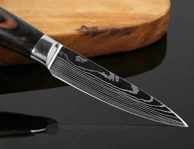 Damasco faca do chef facas de cozinha conjunto profissional desossa faca cutelo