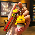 Novo anime disney chaveiro dos desenhos animados mickey mouse minnie lilo & ponto bonito boneca chaveiro ornamento pingente crianças brinquedos presentes