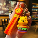Novo anime disney chaveiro dos desenhos animados mickey mouse minnie lilo & ponto bonito boneca chaveiro ornamento pingente crianças brinquedos presentes