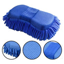 1/2 pçs luva de lavagem de carro microfibra chenille esponja de lavagem de carro cuidados livres lavagem detalhando escova almofada multifuncional ferramenta de limpeza automática