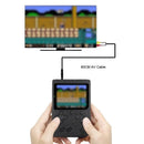 Um console de jogos pequeno portátil vermelho retrô clássico para crianças com carregamento de 400 jogos pode ser conectado à TV