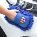 1 pc azul microfibra chenille esponja de lavagem de carro cuidados escova de lavagem almofada